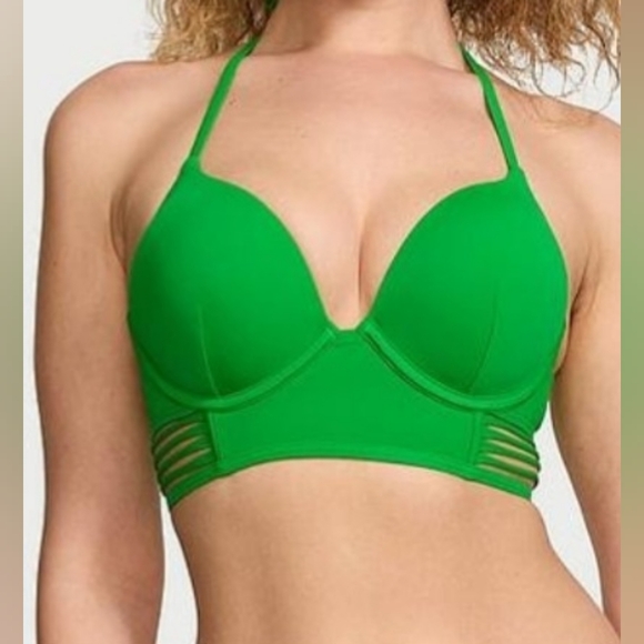Sold 32DD/XS VS Archives Swim Bombshell Longline Bikini Top Brazilian Bikini Set - Picture 8 of 15